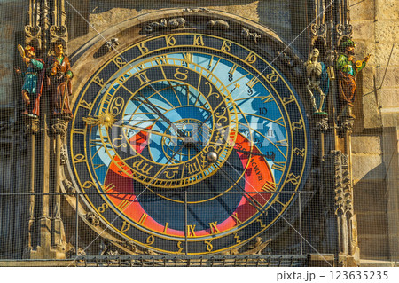 Prague astronomical clock in old town Prague 123635235