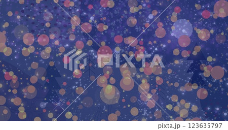 Image of snow falling over christmas winter scenery 123635797