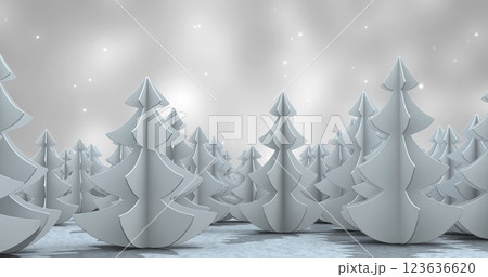 Image of white fir trees on white background Image of white fir trees on white background 123636620