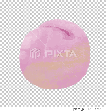 Simple hand-drawn color illustration of peaches Simple hand-drawn color illustration of peaches 123637450