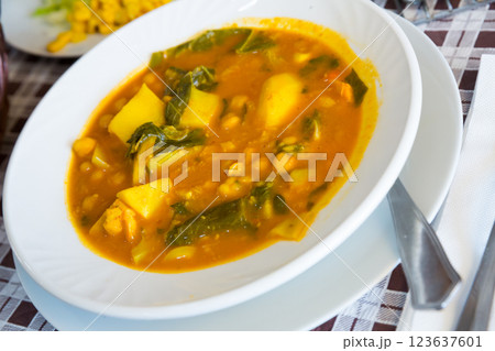 Soup from chickpea 123637601