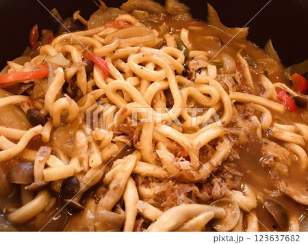 カレーうどん カレーうどん 123637682