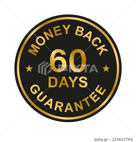 60 days money back guarantee icon vector for graphic design, logo, website, social media, mobile app, UI illustration 60 days money back guarantee icon vector for graphic design, logo, website, social media, mobile app, UI illustration 123637769
