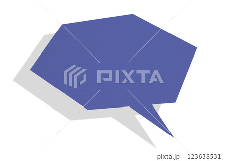 Purple paper speech bubbles separated on transparent background 123638531