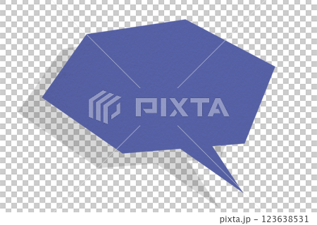 Purple paper speech bubbles separated on transparent background 123638531