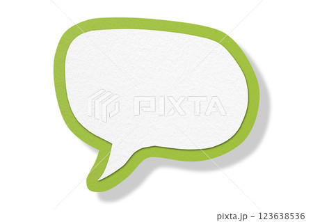 Green paper speech bubbles separate on transparent background Green paper speech bubbles separate on transparent background 123638536