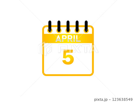 April 5 Calendar Icon 123638549
