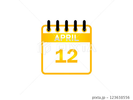 April 12 Calendar Icon 123638556