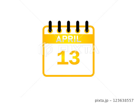 April 13 Calendar Icon 123638557