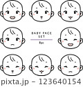 赤ちゃんの表情セット 123640154