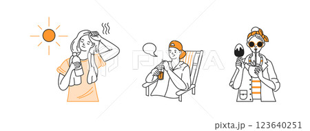 People enjoying summer refreshments 123640251