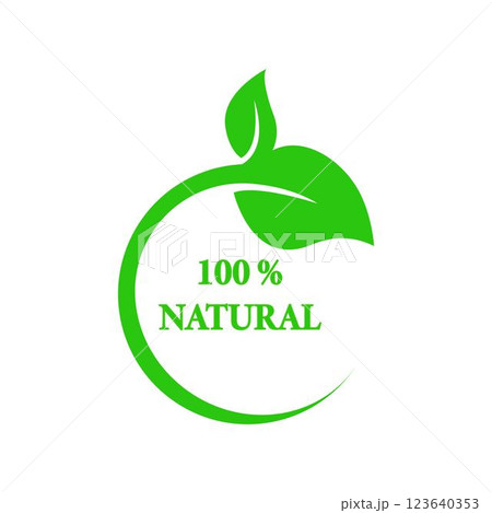 Set 100 Natural and organic Product Vector Icon Circle Sign. Healthy Food Emblem. Organic food Badge. Set 100 Natural and organic Product Vector Icon Circle Sign. Healthy Food Emblem. Organic food Badge. 123640353