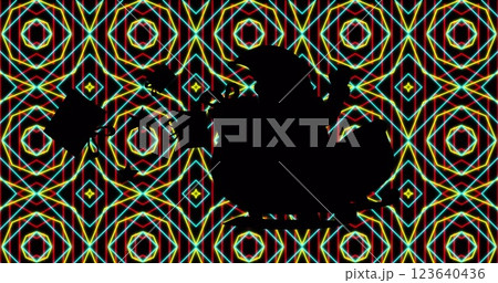 Image of santa in sleigh at christmas over shapes Image of santa in sleigh at christmas over shapes 123640436