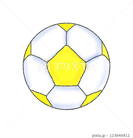 黄色 カラフルなサッカーボール イラスト素材のイラスト素材
