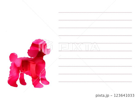 犬のレター素材 123641033