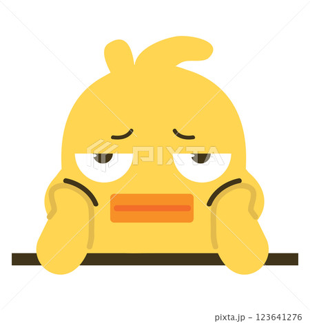 duck with a bored face 123641276