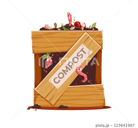 Farm font, agriculture type, cartoon letter of English alphabet, vector funny typeface. Farm font letter Z as compost with garden worms or earthworms in composting box with soil for cartoon alphabet Farm font, agriculture type, cartoon letter of English alphabet, vector funny typeface. Farm font letter Z as compost with garden worms or earthworms in composting box with soil for cartoon alphabet 123641987