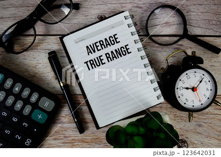 Average True Range (ATR) text on notepad, Business and Financial concept background Average True Range (ATR) text on notepad, Business and Financial concept background 123642031