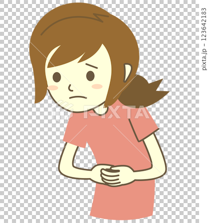 A woman who is sick 123642183