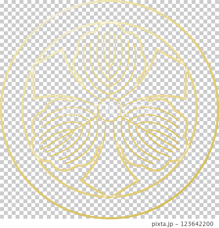 Family crest: Sokagemaru with sword and oak [gold] 123642200
