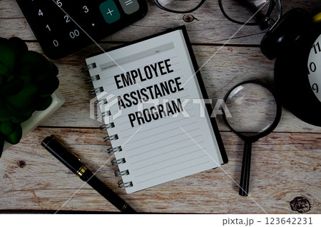 Employee Assistance Program (EAP) text on notepad, Business and Financial concept background 123642231