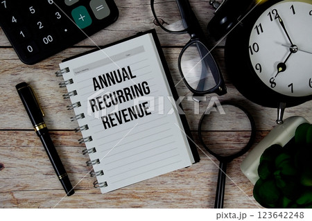 Annual Recurring Revenue (ARR) text on notepad, Business and Financial concept background Annual Recurring Revenue (ARR) text on notepad, Business and Financial concept background 123642248
