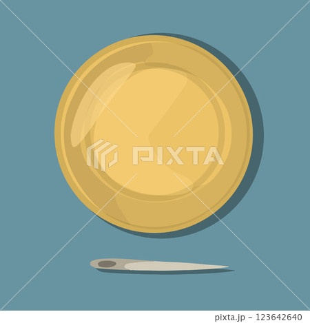 Vector isolated illustration of Korean dalgona game with circle challenge. Vector isolated illustration of Korean dalgona game with circle challenge. 123642640
