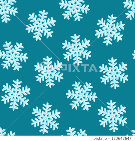 Vector isolated illustration of a pattern with snowflakes. 123642647