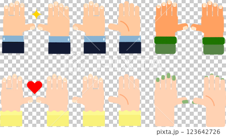 Set of various hands Set of various hands 123642726