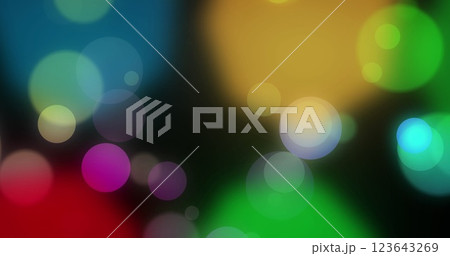 Image of christmas fairy lights flickering over black background 123643269