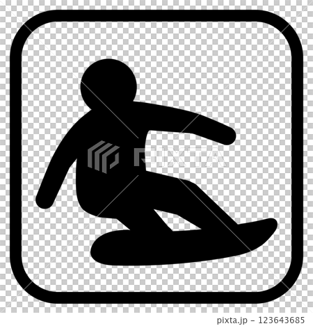 スノーボードのアイコン 123643685