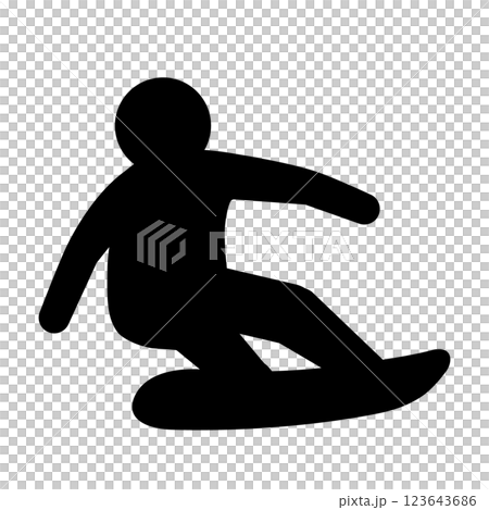 スノーボードのアイコン 123643686