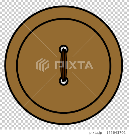 Illustration of a button with two holes 123643701