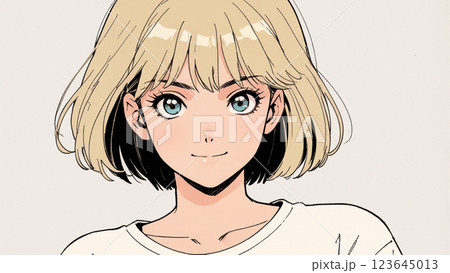 80年代・90年代レトロかわいい女の子 123645013