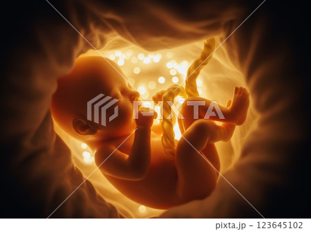 光に包まれた生命の奇跡（AI生成画像） 123645102