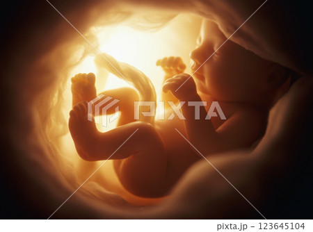 光に包まれた生命の奇跡（AI生成画像） 123645104