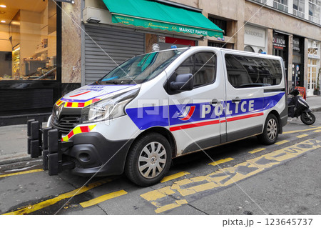 Van of the Police Nationale in Paris Van of the Police Nationale in Paris 123645737