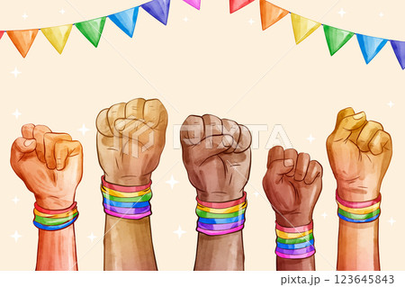 Watercolor pride month lgbt background 123645843