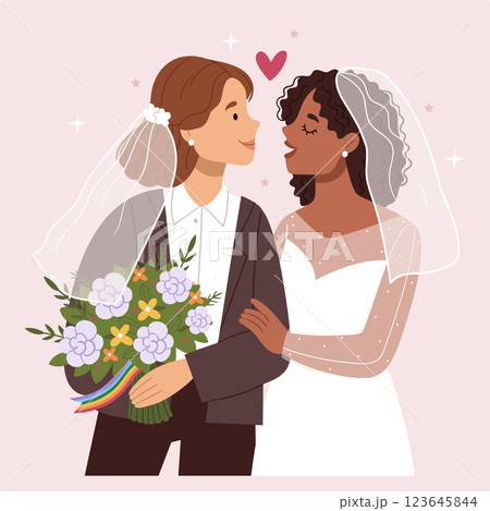 Flat pride month lgbt illustration 123645844