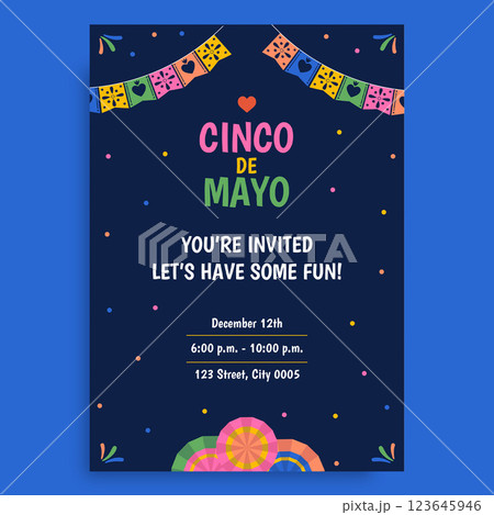Colorful cinco de mayo invitation 123645946
