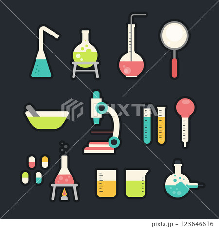Science lab object collection Science lab object collection 123646616