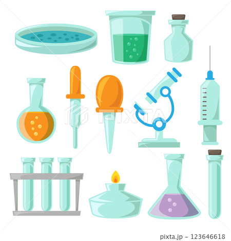 Science lab object collection design 123646618