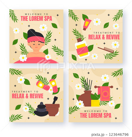 Spa instagram post template Spa instagram post template 123646796