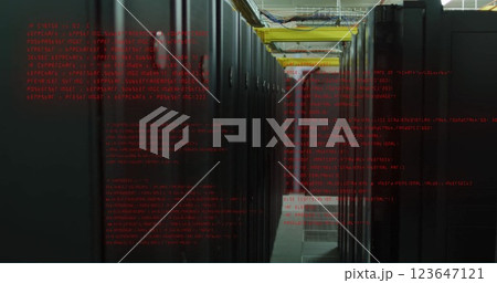 Image of binary coding and data processing over computer servers 123647121