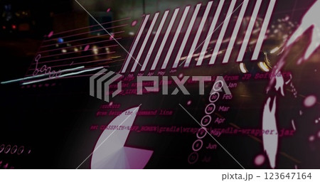 Image of data processing over cityscape Image of data processing over cityscape 123647164