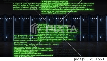 Image of digital data processing over computer servers 123647221