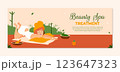 Hand drawn spa treatment facebook cover 123647323