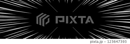 集中線のバナー背景_黒 集中線のバナー背景_黒 123647393