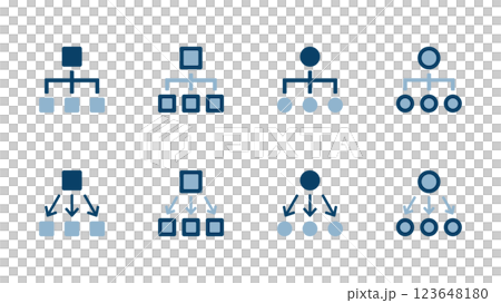 組織結構圖和層次結構圖像的圖示插圖集 123648180