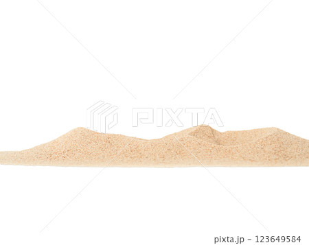 Sand Beach Isolated White Background Texture Summer Desert Zen Garden Coast Ocean for Vacation, Hot Summer Tropical Scene Chill Nature, Summer Time Yoga Holiday Dune Pile Dry Brown Heap Particle. Sand Beach Isolated White Background Texture Summer Desert Zen Garden Coast Ocean for Vacation, Hot Summer Tropical Scene Chill Nature, Summer Time Yoga Holiday Dune Pile Dry Brown Heap Particle. 123649584
